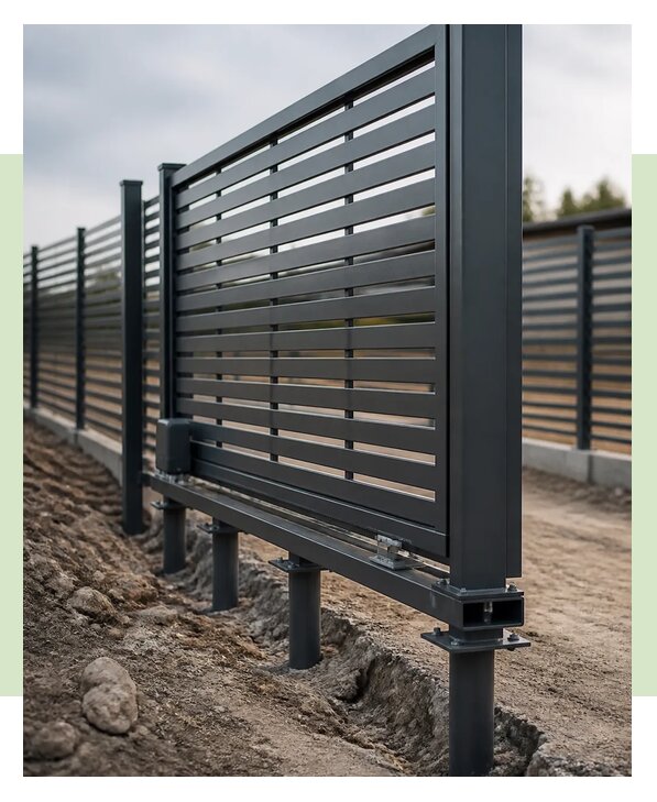 Откатные ворота на винтовых сваях в Шуе по цене от 66820 р. | ЗаборЭксеперт-Шуя